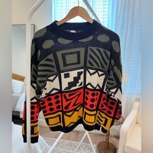 La Vista Color Block Vintage Sweater